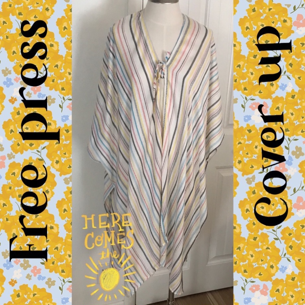 Free Press🌴🌺 Cover up, duster. Striped OS